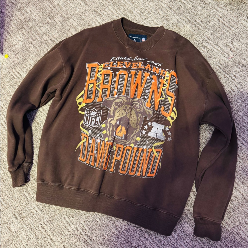 Abercrombie & Fitch Brown Cleveland Browns Sweatshirt